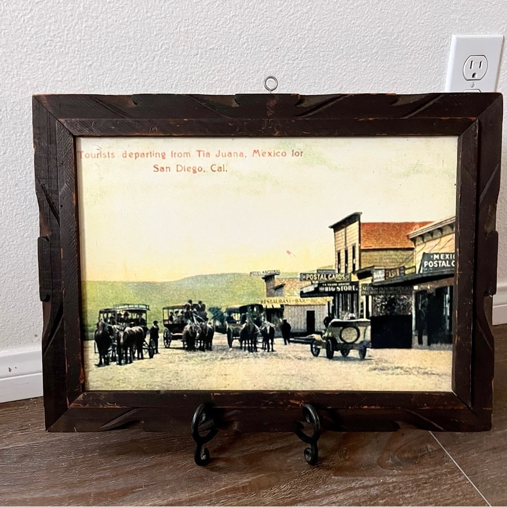 Vintage Framed San Diego Tourists Departing from Tia Juana picture